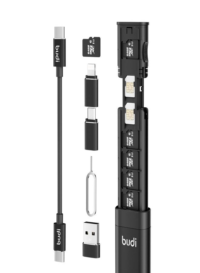 بودي كابل بيانات متعدد الوظائف 9 في 1 من بودي مزود بقارئ بطاقات USB من النوع C ومحول ذاكرة Micro SD عالي السرعة، مناسب لكاميرات الهواتف المحمولة وأجهزة الكمبيوتر. - Image 1