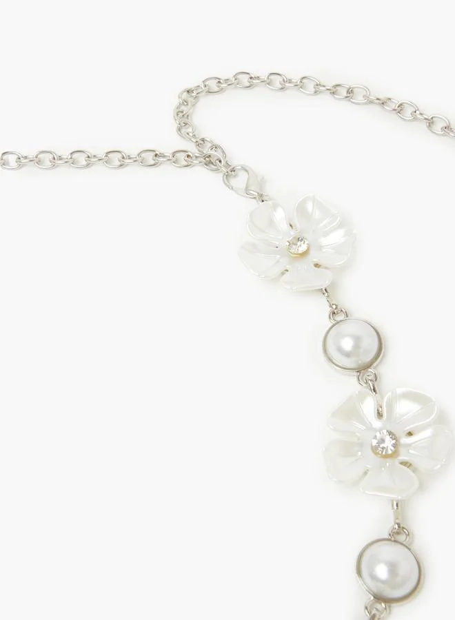 Styli  Floral Pearl Chain Belt for Women | Best Price UAE