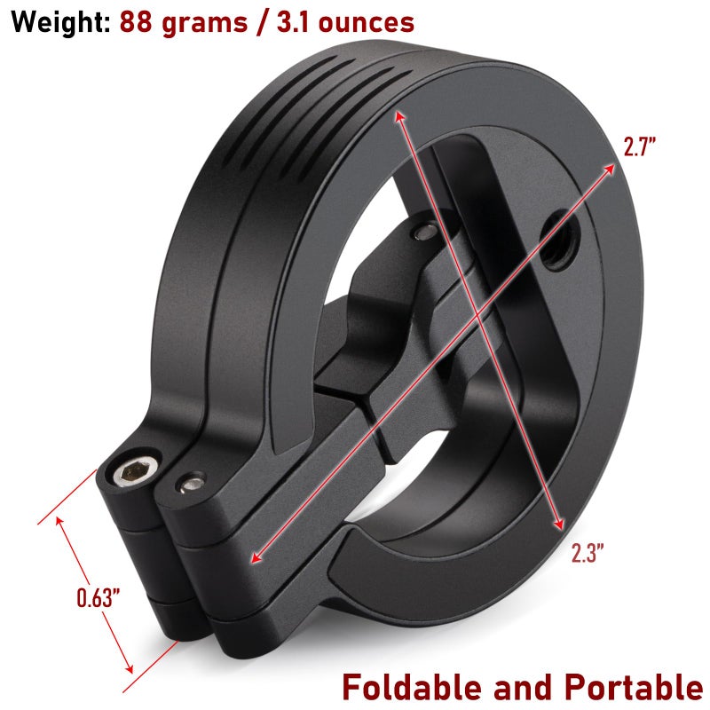 Zelnoox Double Magnetic Ring Phone Holder â€“ Attach to Any Iron Surface | 1/4" Screw Hole | Compatible with iPhone 17/16/15/14/13/12 Pro Max Series & Magnetic Cases (MS-02R) - Image 3