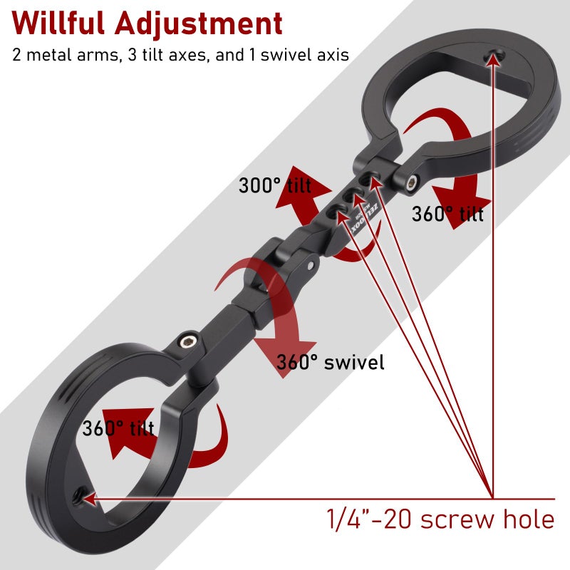 Zelnoox Double Magnetic Ring Phone Holder â€“ Attach to Any Iron Surface | 1/4" Screw Hole | Compatible with iPhone 17/16/15/14/13/12 Pro Max Series & Magnetic Cases (MS-02R) - Image 5