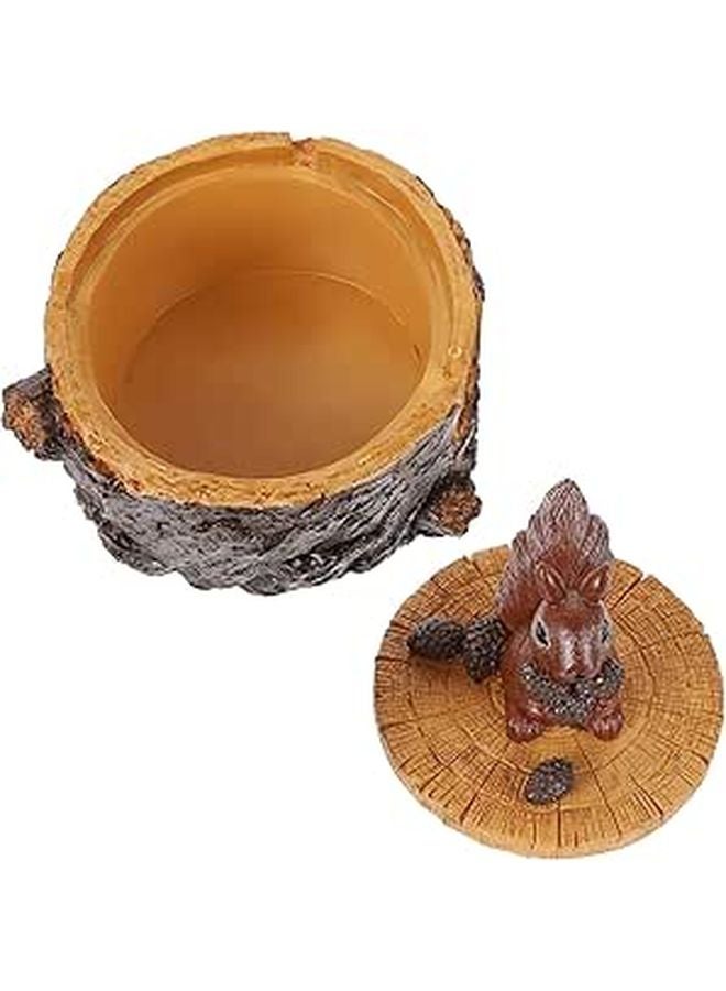 حاوية سطح المكتب الراتنجية المدمجة لرماد السجائر على شكل سنجاب هدية تزيينية للمكتب المنزلي - Image 1