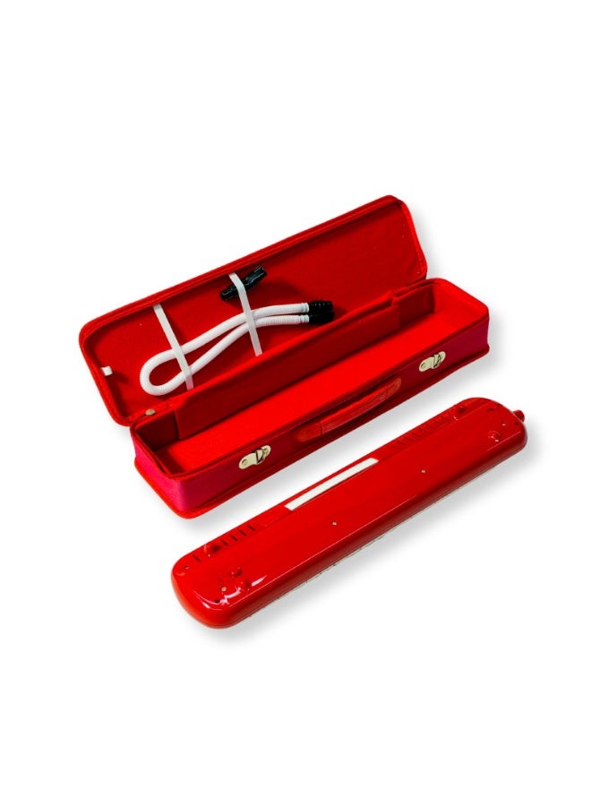 Steiner 37-Key Melodica GSM-08 – Bold & Portable Wind Keyboard Instrument with Case & Mouthpiece – Red Finish - Image 3
