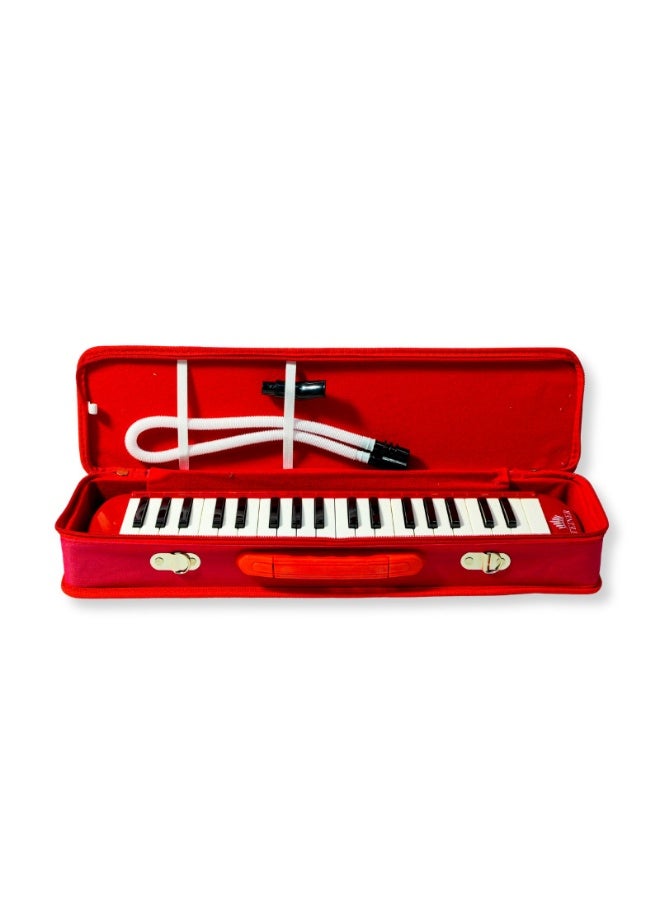 Steiner 37-Key Melodica GSM-08 – Bold & Portable Wind Keyboard Instrument with Case & Mouthpiece – Red Finish - Image 5