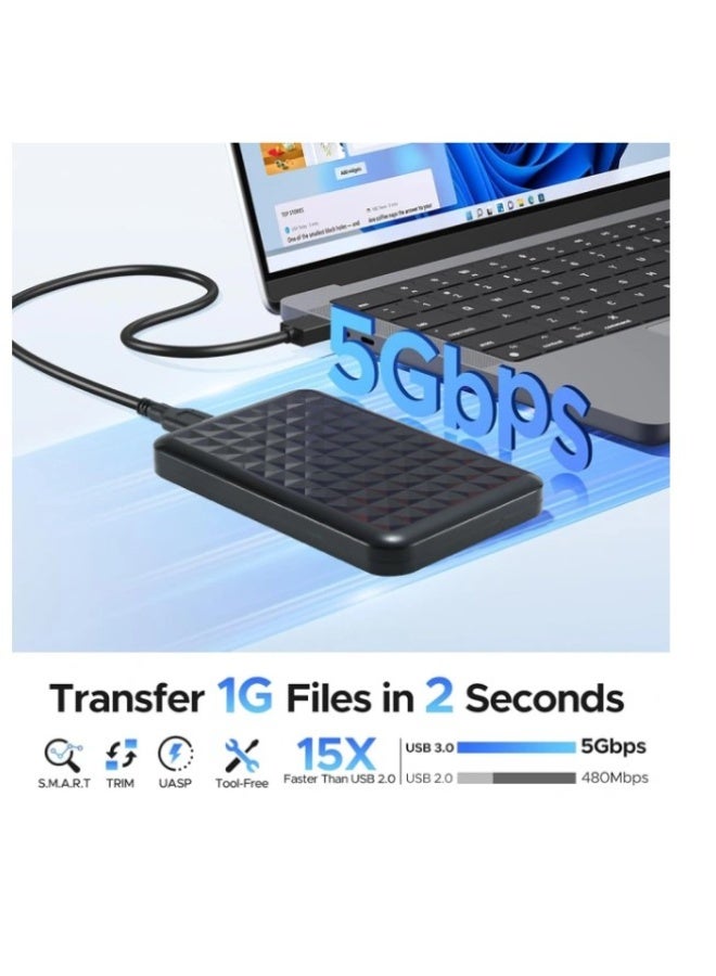 Haing حافظة قرص صلب 2.5 بوصة USB 3.0 سعة 2 تيرابايت - Image 3