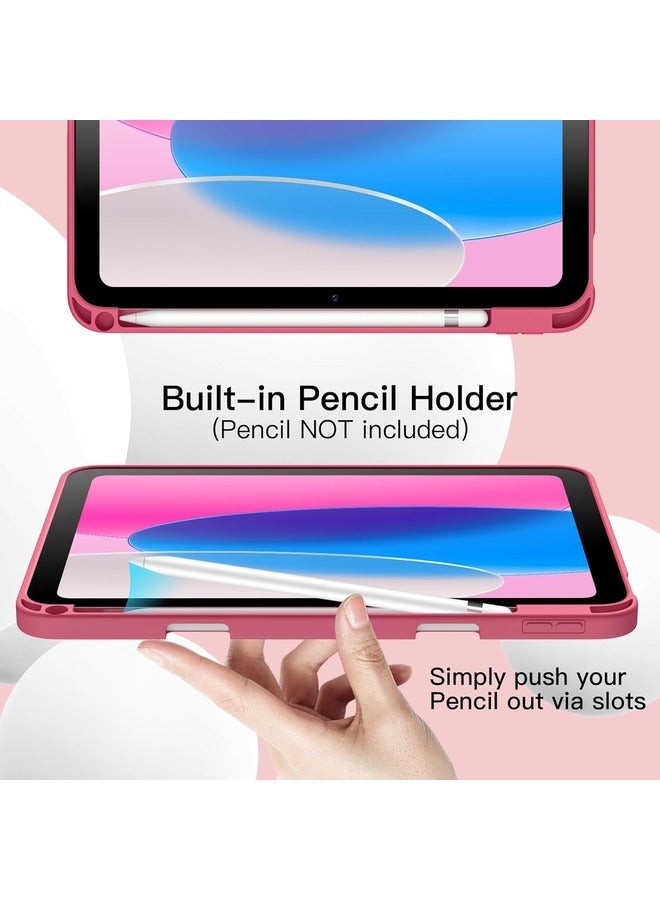 ELTRAZONE Pink iPad Air 11 Inch (M2) 2024 Case – Trifold Stand Smart Cover with Auto Wake and Pencil Holder - Image 5