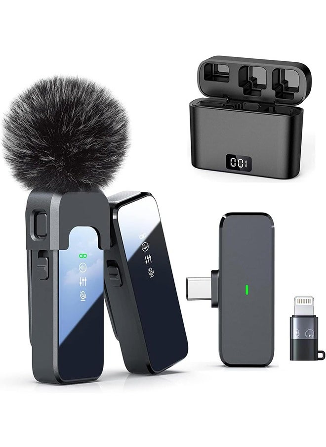 Wireless Lavalier Microphone for Android and iPhone with Noise Cancellation, 100ft Transmission, 33H Battery Life, Wireless Lapel Microphone for Video Recording,with charging compartment - pzsku/Z099787C55627282AF309Z/45/_/1718590030/63b77afd-95c4-4820-a96c-325e12475ea3