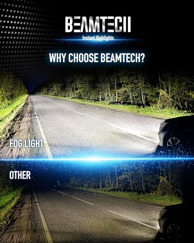 BEAMTECH H11 Bulb, H8 H9 Fog Light Bulb Fanless in Line 6500K Light Bulb Pack of 2 - Image 5