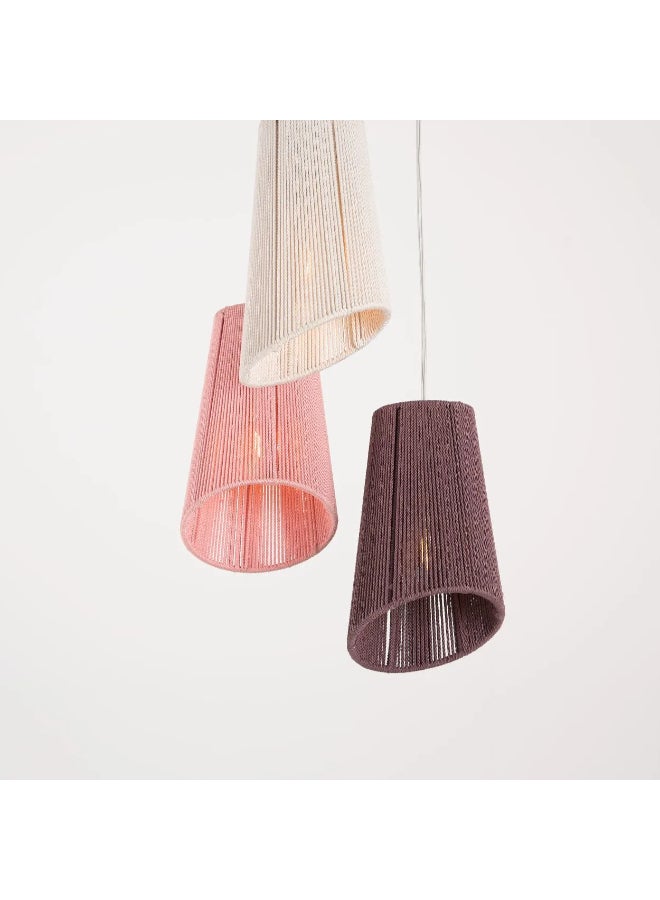tbshomelamp Macrame Fabric Celling Lighting Beige-Pink -Brown 75X1Cm - Image 2