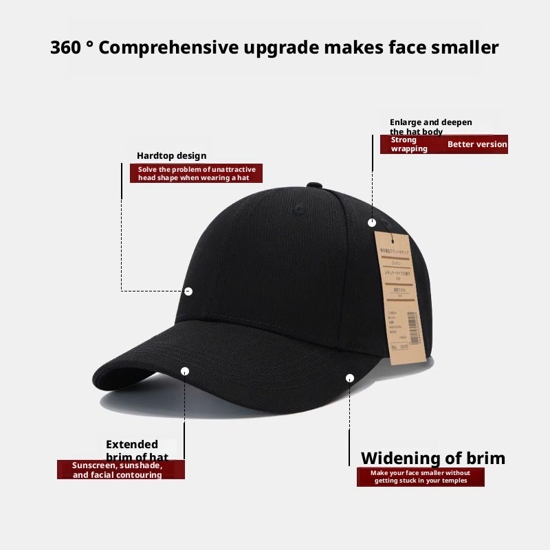 Men's Cotton Baseball Cap Adjustable Wide Brim Sun Hat - Image 3