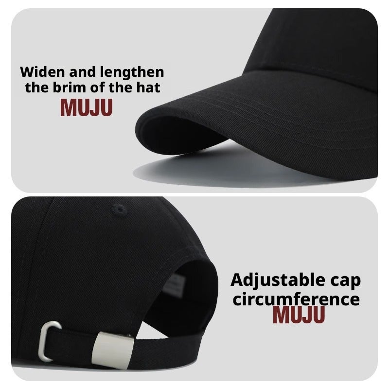 Men's Cotton Baseball Cap Adjustable Wide Brim Sun Hat - Image 2