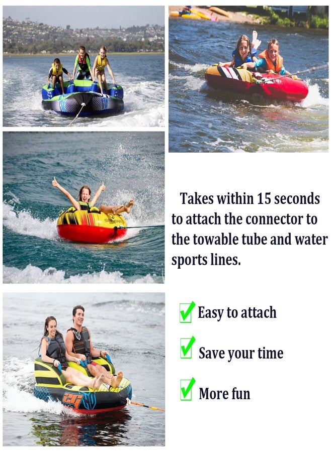 DockMoor Towable Rope Connector for Tubing,Boat Tubes Quick Connect Rope for Wake Boarding, Ski,Waverunner Water Sports Pack 2 - Image 5