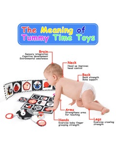 NIBEMINENT Black and White High Contrast Baby Toys 0-6 Months with Mirror, Crinkle and Rattles, Soft Baby Toys for Brain Development Montessori Sensory Tummy Time Toys Newborn Infant Toys for 0 3 6 9 Months Old  - Image 5