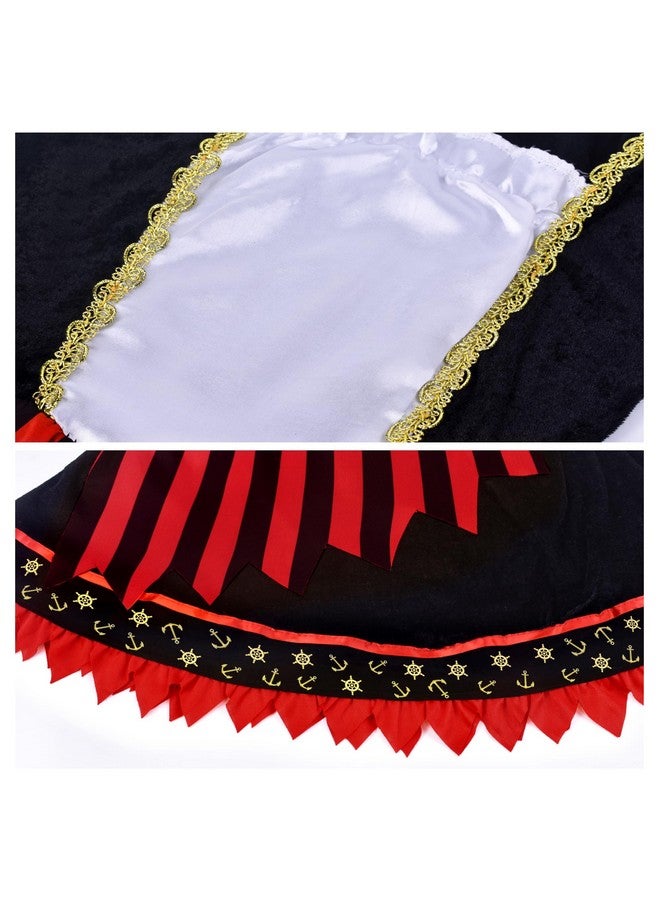ZZIHAN Girls Pirate Costume Kids Pirate Princess Dress Pirate Accessories Hat Hairband Eye Patch Belt Pirate Gems Treasure Toys Birthday Party Favor Gift Christmas Halloween Cosplay Costumes 4 5T - Image 5