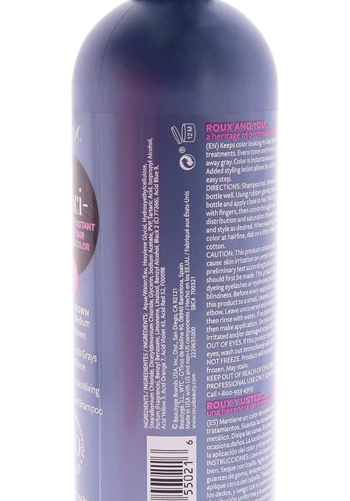 Roux Fanci-Full Instant Hair Color Rinse, 21 Plush Brown, 15.2 Fl Oz - Enriches Medium to Dark Brown - Image 2