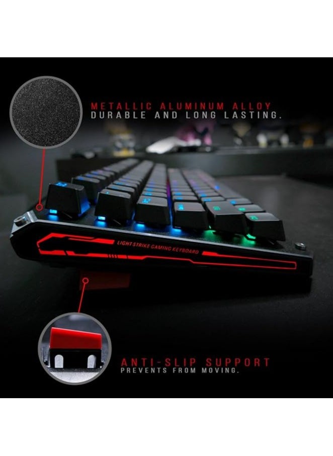 erorex - Mechanical Keyboard B930 RGB Tenkeyless Light Strike Libra Optical Keyboard, LK Sound Creator Tech, Zero-Lag Response, Self-Customize RGB Animation, Spill-Resistant Nano-Coating - Image 1