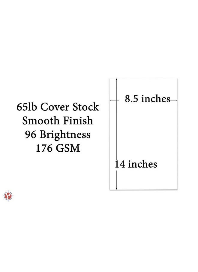 S Superfine Printing - 8 1/2 X 14 White Legal Size Card Stock Paper Premium Smooth 65Lb Cover Cardstock Perfect For Documents Programs Menus Printing 50 Sheets Per Pack - Image 1