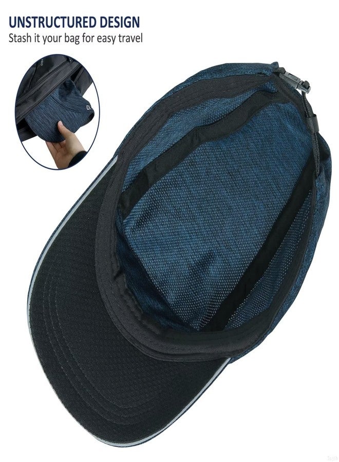 جادمكيندز قبعة GADIEMKENSD للجري، سريعة الجفاف، مناسبة للتمارين الرياضية، قبعة بيسبول، تسمح بالتهوية، قبعة رياضية للمشي لمسافات طويلة، قبعة رياضية للرجال والنساء، تقنية Dri-Fit، مناسبة للطقس الحار، ركوب الدراجات، الجولف، قبعة رياضية، لون أزرق داكن - Image 3