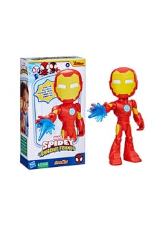 SPIDEY AND HIS AMAZING FRIENDS Marvel Supersized Iron Man 9-inch Action Figure, Preschool Super Hero Toy For Kids Ages 3 And Up  - Image 1