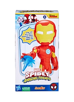 SPIDEY AND HIS AMAZING FRIENDS Marvel Supersized Iron Man 9-inch Action Figure, Preschool Super Hero Toy For Kids Ages 3 And Up  - Image 2