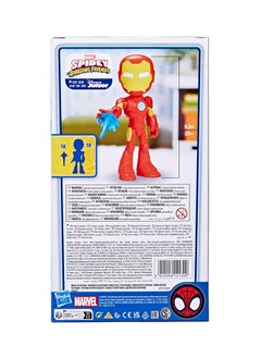 SPIDEY AND HIS AMAZING FRIENDS Marvel Supersized Iron Man 9-inch Action Figure, Preschool Super Hero Toy For Kids Ages 3 And Up  - Image 3