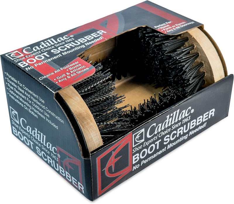 Cadillac Boot Scrubber Cleaner Shoe Brush - Mountable Boot Scrubber Buffer for Boots, Shoes, Sneakers - Indoor/Outdoor Use - Image 2