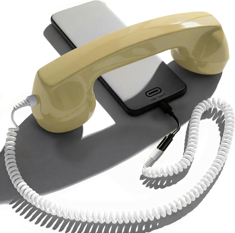 Opis Technology OPIS 60s Micro: Cellphone Retro handset/Old-Style Headset for All Cell-Phones (Cream) - Image 1