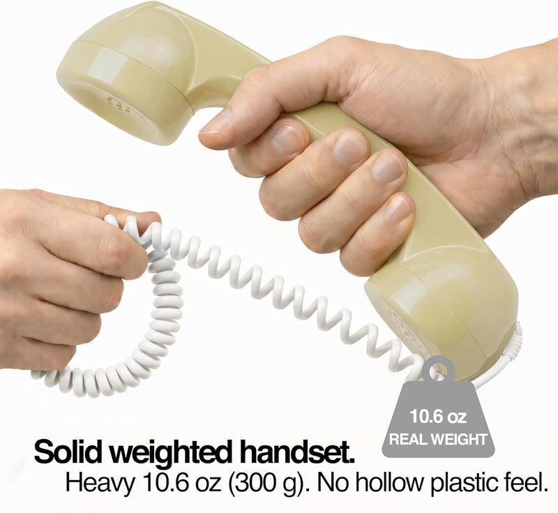 Opis Technology OPIS 60s Micro: Cellphone Retro handset/Old-Style Headset for All Cell-Phones (Cream) - Image 5
