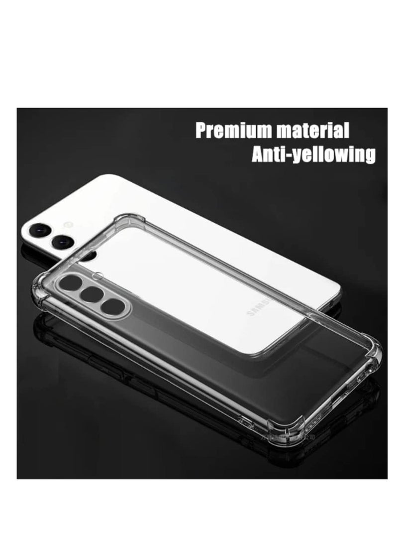 حافظة متوافقة مع هاتف سامسونج جالاكسي A14 4G / 5G، غطاء سيليكون شفاف من مادة TPU غوريلا وواقي مضاد للصدمات وزوايا مقاومة للصدمات - شفاف - Image 2