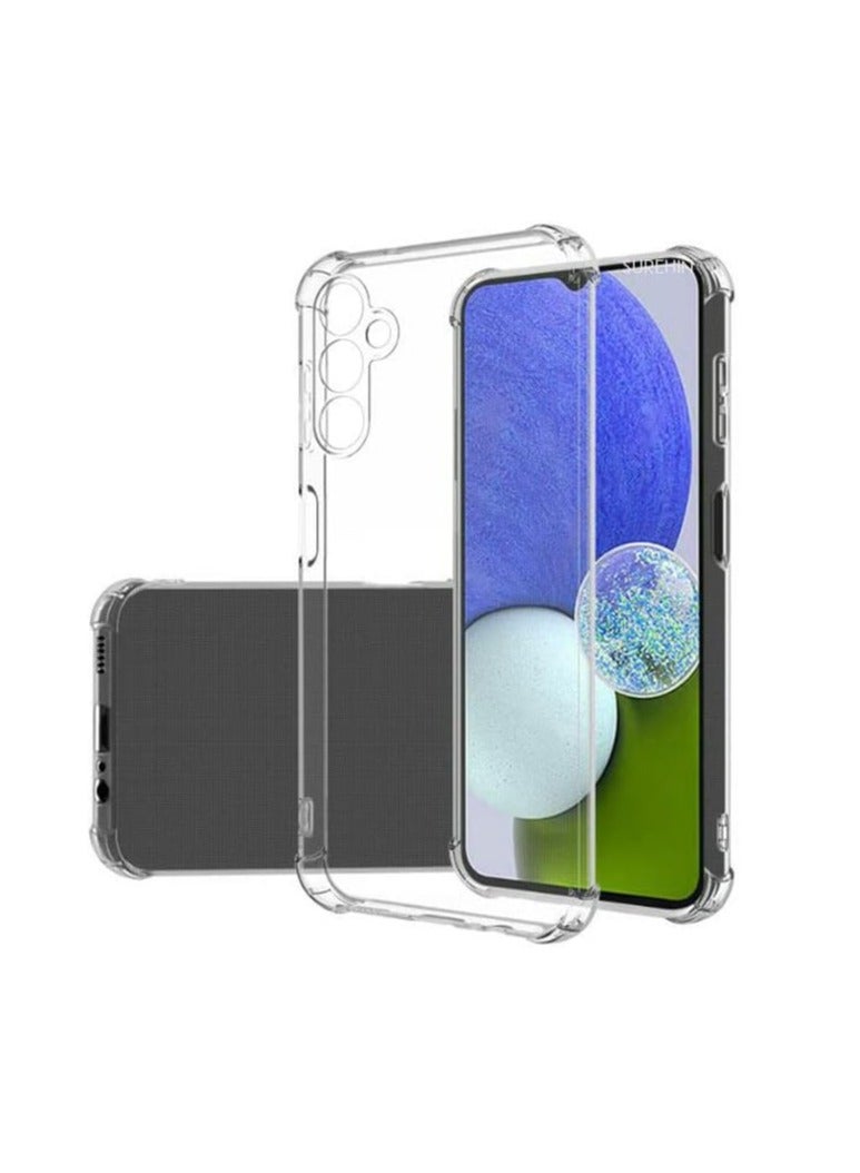 حافظة متوافقة مع هاتف سامسونج جالاكسي A14 4G / 5G، غطاء سيليكون شفاف من مادة TPU غوريلا وواقي مضاد للصدمات وزوايا مقاومة للصدمات - شفاف - Image 4