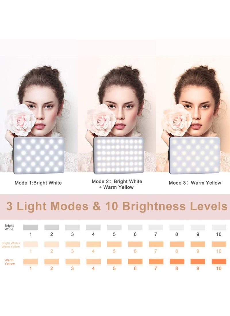 M MIAOYAN High Power Rechargeable Video Conference Light with Clip and 60 LED Beads Adjustable 3 Light Modes for Phone Pad Laptop and Makeup Selfie Vlog  - Image 3
