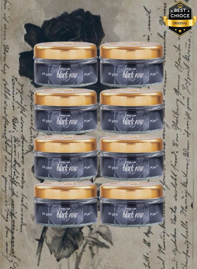 Bakhoor 8 Pieces Black Rose Scented Oud Incense 60 Grams - Image 1