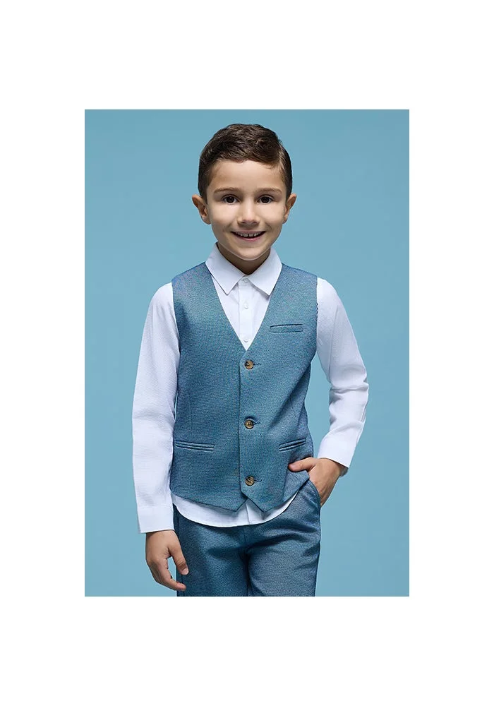 أر أند بي Solid Shirt with Waistcoat