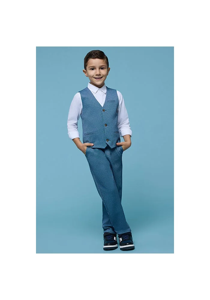 أر أند بي Solid Shirt with Waistcoat