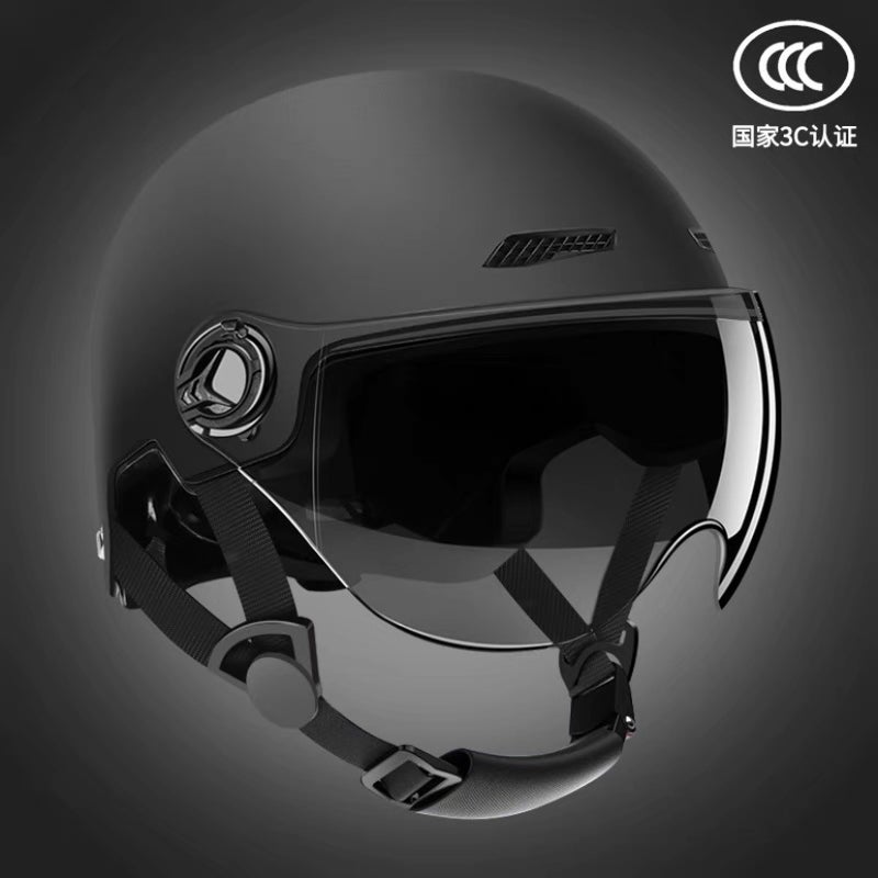 Generic 3C Certified Electric Helmet Unisex Summer Riding Safety 3C black 