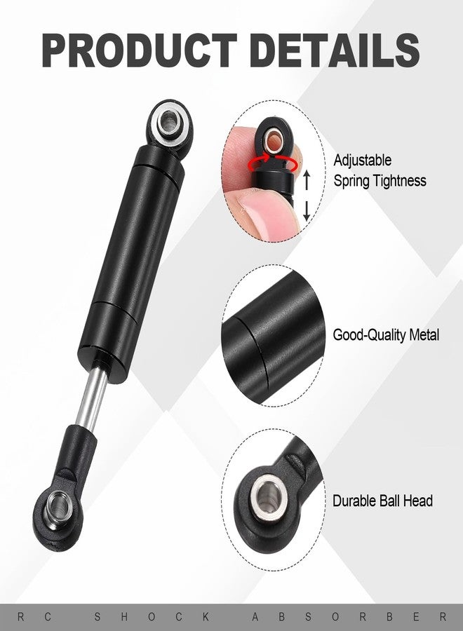 MECCANIXITY 4 Pcs RC Shock Absorber 1/10 62mm Internal Spring Oil Shock Absorber Dampers for 1/10 RC Car Crawler Racing Truck Upgrade Parts, Black - Image 5