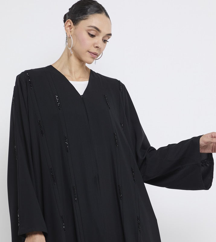 ROZA Stylish hand work abaya - Image 3