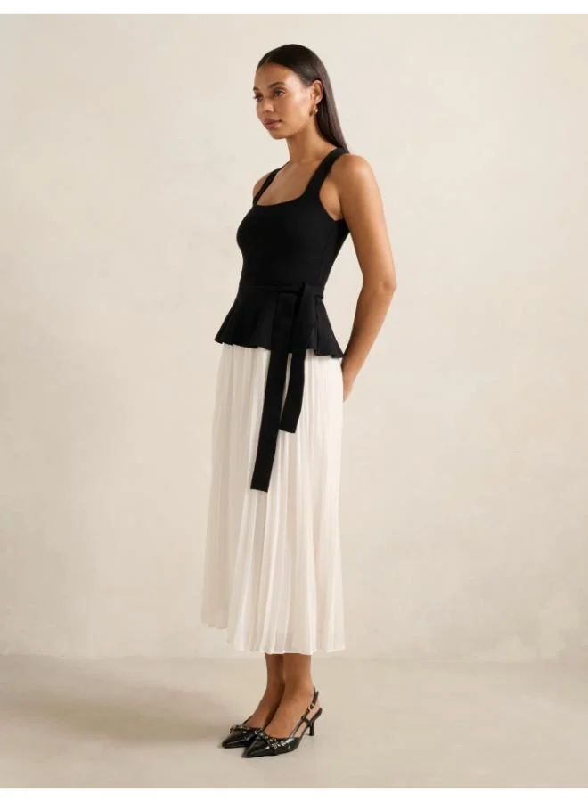 Forever New  Peony Pleat Mixed Dress for Women | Best Price UAE
