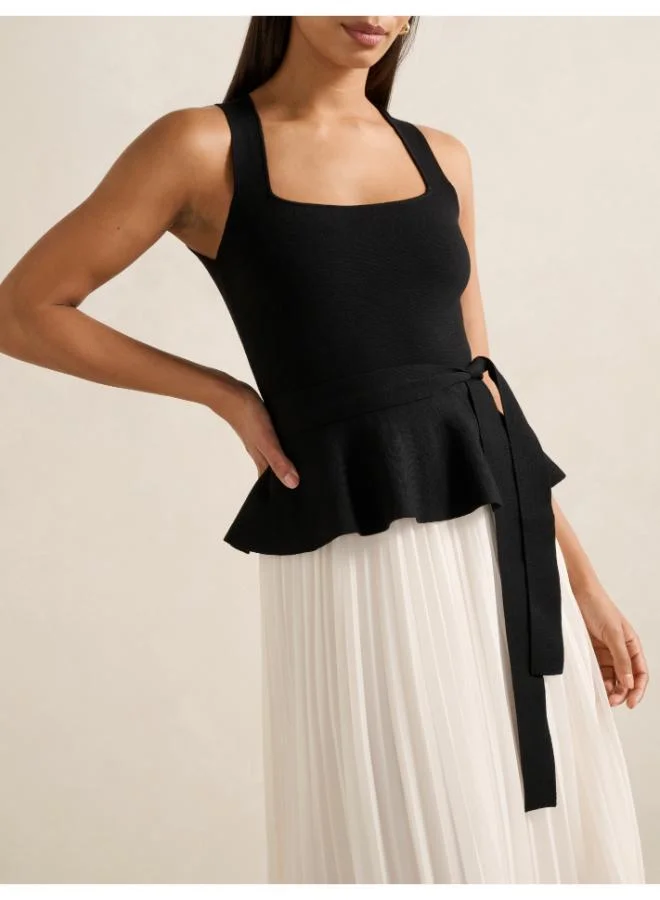 Forever New  Peony Pleat Mixed Dress for Women | Best Price UAE
