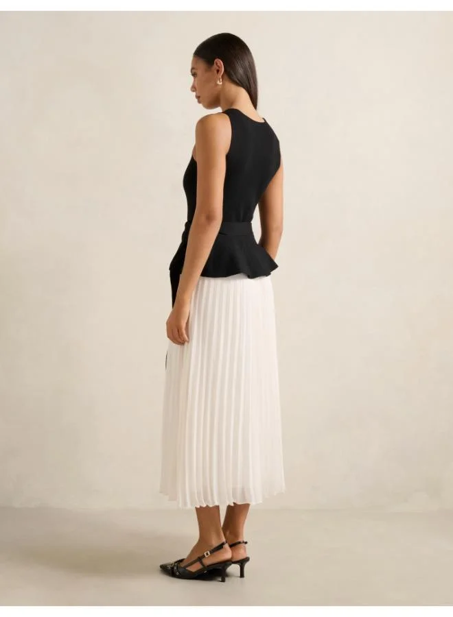 Forever New  Peony Pleat Mixed Dress for Women | Best Price UAE