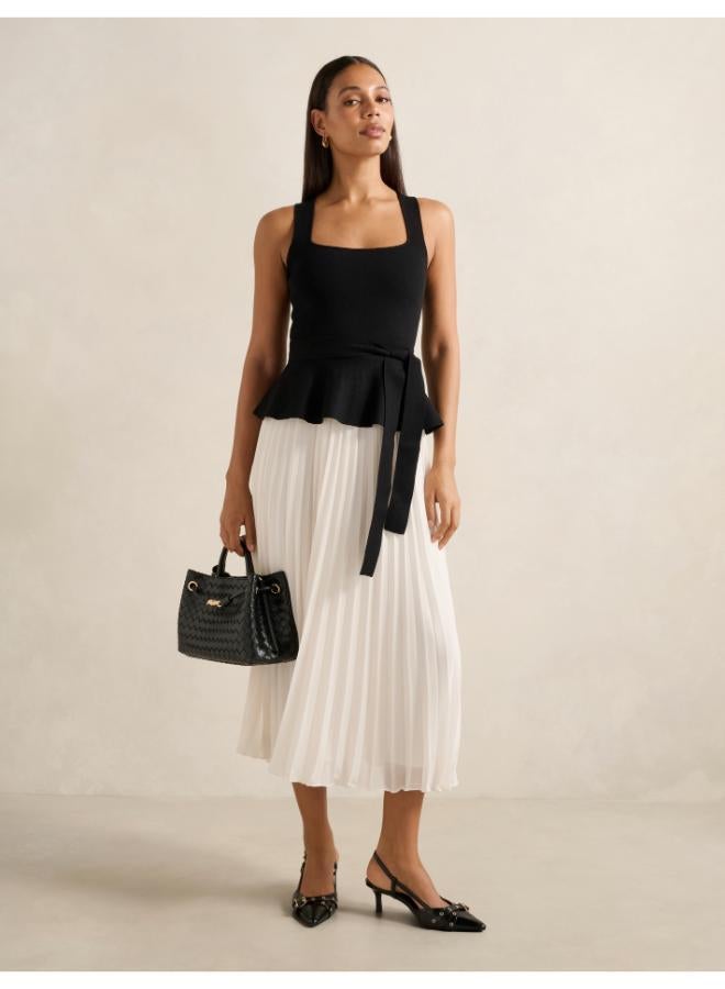 forever new Peony Pleat Mixed Dress - Image 1