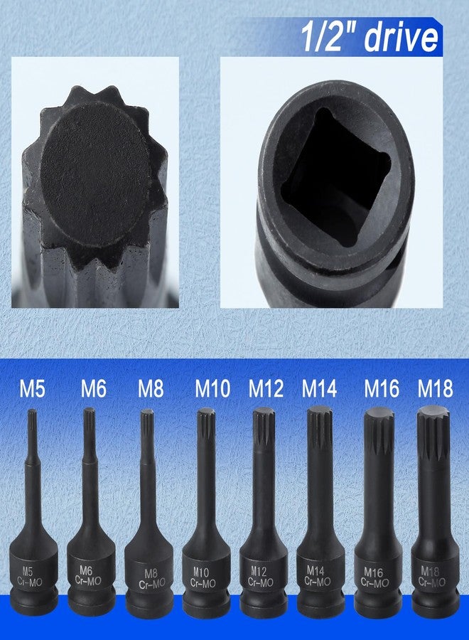 SPEEDWOX 1/2" Drive Impact Bit Socket Set - Triple Square Spline 5mm-18mm - Long One-Piece Construction - Image 3