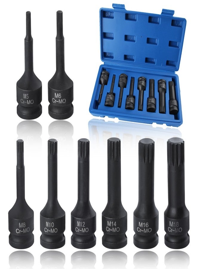 SPEEDWOX 1/2" Drive Impact Bit Socket Set - Triple Square Spline 5mm-18mm - Long One-Piece Construction - Image 1