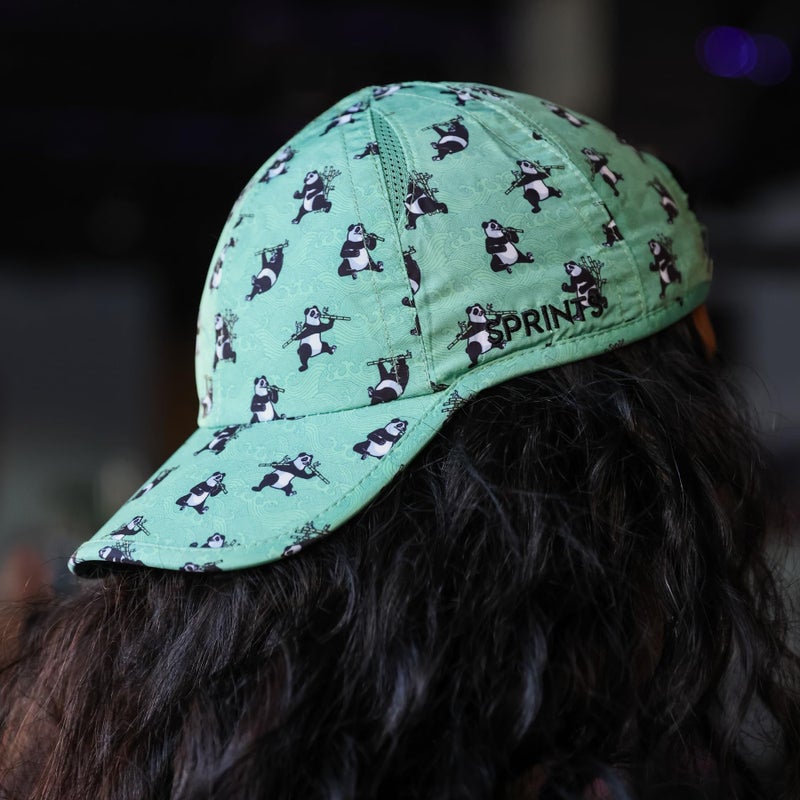 Sprints Race Day Performance Running Cap | The Lightweight, Quick Dry, Sport Hat, One Size, Unisex (Snack Attack Panda Dash) - Image 2