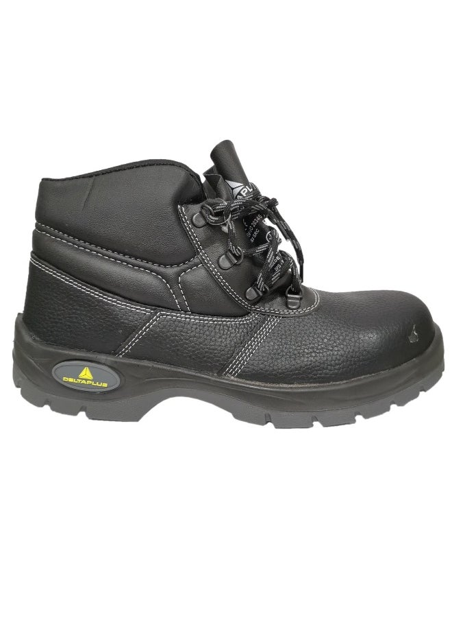 Deltaplus - Jumber S3 Black Leather Safety Shoes for Men | Antistatic, Anti-Slip, Oil & Heat Resistant | Double Density with Steel Toe | Size-43 - Image 1
