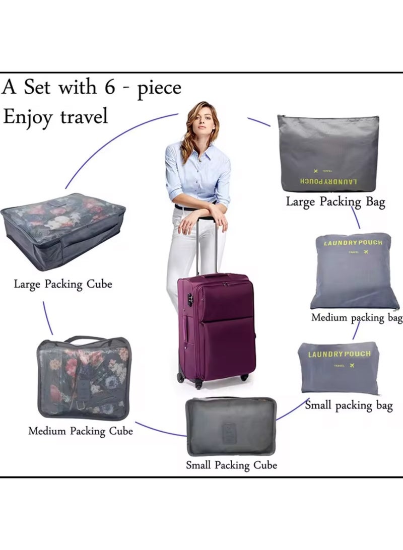 منظم شنط سفر مكون من 6 قطع - Image 1