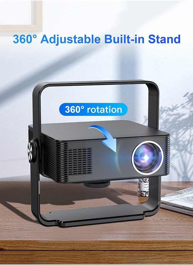 Xnano - 4K Projector with WIFI 6 and Bluetooth, 300ANSI Smart Projector with Auto Keystone Protable Projectors Home Theater Movie Outdoor Mini Projector - Image 1