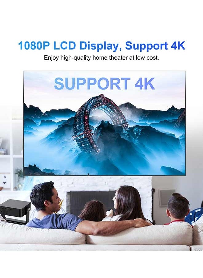 Xnano - 4K Projector with WIFI 6 and Bluetooth, 300ANSI Smart Projector with Auto Keystone Protable Projectors Home Theater Movie Outdoor Mini Projector - Image 1