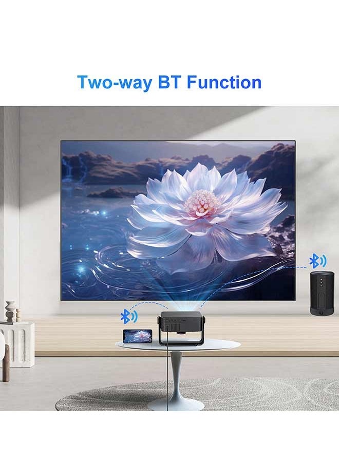 Xnano - 4K Projector with WIFI 6 and Bluetooth, 300ANSI Smart Projector with Auto Keystone Protable Projectors Home Theater Movie Outdoor Mini Projector - Image 1