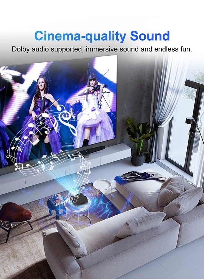 Xnano - 4K Projector with WIFI 6 and Bluetooth, 300ANSI Smart Projector with Auto Keystone Protable Projectors Home Theater Movie Outdoor Mini Projector - Image 1