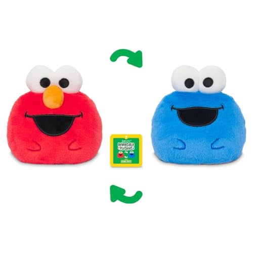TeeTurtle Elmo and Cookie Monster 4 Reversible Sesame Street Plushie Cute Kawaii Soft Stuffed Mood Toy for Kids and Adults - Image 5